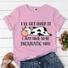 Koszulka damska Retro Tees Sleep Lazy Kowboja Womek T-shirt dramatyczny graficzny Top Summer Costume Harajuku damski T-shirt Y2K TOPL2405