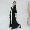 Ethnische Kleidung Ramadan Keffiyeh Offen Abaya Kimono Palästina Stickerei Tassels Strickjacke Muslim Abayas für Mädchen Dubai Luxus Islam Kaftan