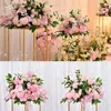 Bröllopsdekoration Artificial Flower Stage Welcome Flowers Outdoor Bride Pos Accessories 240506