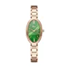 Armbanduhr Oval Retro Small Dial Green Watch Mode Stahlgürtel Quarz Frauen Vintage Designer Accessoires für Frauen