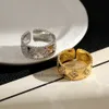 Designer Luxury Jewelry Ring Vancllf Light Luxury Four Leaf Clover Kaleidoscope Ring for Women Micro Diamond Inlay Fashionabla and Classic Par Opening Jewe