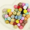 Blöcke 100pcs Baby Silikonperlen 15 mm BPA kostenlos für Schnullerkette Lose Perlen Neugeborene Zahnen Kautspielzeug DIY -Schmuckzubehör