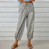 Women's Pants 2024 Fashion Harajuku Cotton Linen For Women Loose Casual Color Large Size Summer Trouser Joggers