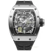 Нарученные часы мужские роскошные часы -часы Mechanical Watch Series RM030 Автоматические машины мужской титановый материал высокого качества диаметром 42 мм.