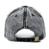 Ball Caps Unisexe Washed Cotton Cap de haute qualité Denim Baseball Plain Men Femmes A réglable