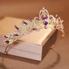 Bruiloft haar sieraden itacazzo bruids hoofddeksel paars-kleur dames grand party kroon verjaardag tiaras