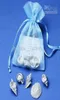 200 pc's Sky Blue Organza Bag Gift Wrap Wedding Gunst 9x12 cm kersttassen4720971