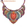 Ketten Vintage Choker Anhänger Big Boho Halsketten ethnische Stil Chunky Buntes Kragen Festival Stammesperlen Lätzchen Kostüm Halskette