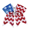 Accessoires de cheveux 8inch filles drapeau américain Bands de ruban paillettes Bowknot 4e de Jy Independence Day Ponytail Solder Ties Drop délivre DH6A3