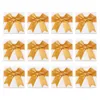 Caschetti per gioielli 12pcs Bowknot Lid quadrato di carta regalo Scatola di cartone Case di stoccaggio di spugne per orecchini di collana Anelli 7.5x7.4-7.5x3,5-4,2 cm