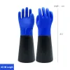 Перчатки ПВХ резиновые перчатки сгущают масло/кислота/щелочистой, устойчивая к водонепроницаемой, выкладывающаяся в подкладку хлопка Химические промышленные многоразовые защитные перчатки