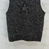 Luksusowe projektantki Women's Tanks Camis 2024 Wczesna wiosna Nowy styl towarzyski Five Winted Star Wzór dekoracyjny liter z diamentami kamizelką ozdobną