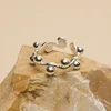 Кластерные кольца Mewanry Silver Color Wave Balls Геометрические для женщин творческий дизайн модные темперамент партийные аксессуары