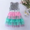 Girl Performance Mermaid Dress Princess Summer Ball Childrens Birthday Party 240416