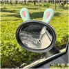 Auto Tissue Box Neues schönes Kaninchenohr für Rückspiegeldekor 3D Funny Cat Bunny Ohrs P Aufkleber Dachdekoration Drop Lieferung Auto DHHT6