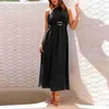 Basic Casual Kleider Designer -Kleid 2024 Damen Elegant Slim Fit One Schulter Metal Ribbon Kleid Plus Size Long Rock