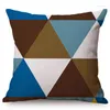 Oreiller nordique abstrait géométrie Stripe Design Home Decoration Sofa Case Memphis Geometric Style Cotton Linen Cover