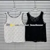 Sexy pure gebreide vest designer Letter Neckline gebreide tanktops dames zomer casual ademende gebreide tanks tees mouwloze gebreide top