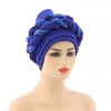 Lantejoulas étnicas lantejoulas tranças chapéu de turbante africano feminino feminino Cabeçada Cabeça Readia Nigéria Nigéria Cabeça de cabeceira muçulmana do capacete da festa de casamento