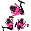 GDA Pink Fly Fishing Reel 20007000Series High Speed ​​52 1 Ratio Spinning All Metal Spool 240506
