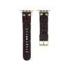 Designer Apple Watch Band 38 40 41 42 44 45 49 mm Flower Leather Watchs Strap Polsband voor IWatch 8 7 6 5 4 SE Designer Watchbands