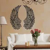 Figuras decorativas 1 Pair Angelwings con manualidades de adornos de escultura de pared de luz LED para la oficina de la oficina de la escuela