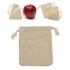 Gift Wrap à crampons cadeaux en lin couleurs de stockage des sacs de perles