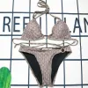 Bikinis de maillot de bain pour femmes Tankinis en deux pièces avec lettre de maillot de bain cristal de yoga d'été