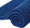 Tapis chenille tapis tapis shorthair bleu salle de bain toilettes non glipt absorbant la porte de la porte du sol