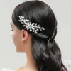 Bandons de mariage Bielchs Bijoux de la mariée Clipt Courte-Coèvre Crystal Crystal Headwear Bride Hair Accessoires Q240506
