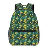 Sac à dos paillard imprimé femmes à motif vert jaune sac à dos de style polyester sacs de scolaire de voyage.