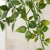Decorative Flowers Artificial Leaf Vine Fake Long Tree Leaves Plants Green For Home Garden Wedding Rattan Indoor And Outdooor Hanging DIY