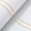 Catene vera collana in oro 18k rosa e bianca per regolare la catena di grano di riso femminile sottile Au750 semplice