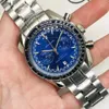 Zegarek designerski ELOJ Watch AAA Mechanical Watch Oujia Chaoba Five Igle Blue Black Steel Band Całkowicie automatyczny zegarek mechaniczny CW01 Męskie zegarek
