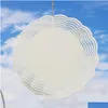 Sublimation Blanks Wholesale Blank Wind Spinner 10 Inch Aluminum Spinners Outdoor Hanging Garden Decoration Metal For Diy Both Drop De Dhhzs