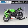 Diecast Model Arabalar Welly 1 12 Kawasaki Ninja ZX10R Motosiklet Model Oyuncak Araba Serisi Araba Hover Emilim Yol Araba Oyuncak Carl2405