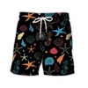 Heren plus size shorts Hawaiiaanse heren strandbroek digitale print zomer graffiti capris kleur casual shorts
