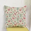 Pillow Flamingo Floral Pattern Cover Colorful Tropical Plants Banana Leaf Home Decor Cotton Linen Throw Cojines