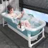 Bathtubs Simple Portable Bathtub Foldable Bathing Basin Household Foaming Tub Adult Bathing Tub Adult Washing Basin Full Body Sweat Steam