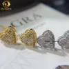 Designer Jewelryluxury Hip Hop Hip Hop GRA Certificat Silver 925 Heart VVS Moisanite SIAMOND OEURS
