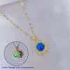 Chaines GD Couleur émotionnellement modifiant le collier pendentif de tournesol émotionnel Gold Gift en acier inoxydable durable cadeau