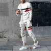Herren Tracksuits New Modes Man Tracksuit Sets gestreifte Jogging -Outfits übergroß