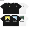 Rhude High End Designer Vêtements pour Meichao Collection à manches courtes Micro Label Island Coconut Tree Print Tshirt à manches courtes pour hommes et femmes