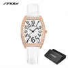 Montre-bracelets Sinobi Luxury Femmes Regardez Fashion Shinning Diamonds Strap de cuir étanche Roman Numbers Roman Femme