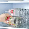 収納ボトルプラスチック製の飲料ラック二重層自動的にロールダウンビールホルダー透明な折りたたみ折りたたみ冷蔵庫ボックス
