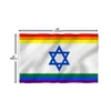 Banner Flags Rainbow Gay Pride Israel Flags Printed Flag Banner Grommets 3X5FT 90X150CM Polyester