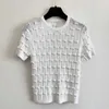 T-shirt pour femmes Designer 24 Printemps / été nouveau produit Small Fragrant Wind 3D Bow Short à manches t-shirts pour les femmes WWXA