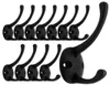 Hangers Racks 12 Pack Black Coat Hooks Wall Mounted With Retro Double Utility For Coat Scarf Bag Towel Key Cap8223610