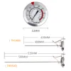 Grills odatime 40/50 cm roestvrijstalen thermometer voor vleeswater bbq grill oven keuken thermometer maaltijden snelle koorts temperatuurmeter