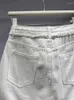 Jupes à crampon taille ajusté de la taille en jean jupe en été pour femmes tarft rembourrée grande poche a- line tout-correspondant hanche minceur